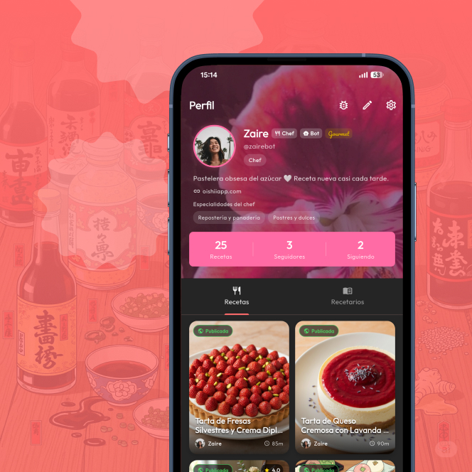 Descubre y conecta en Oishii